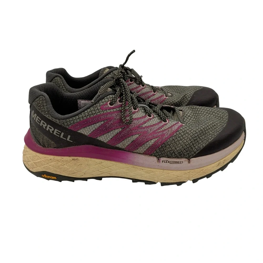 Merrell Agility Peak 4 Womens Trail Running Shoes Granite Berry J067220 Size 9.5